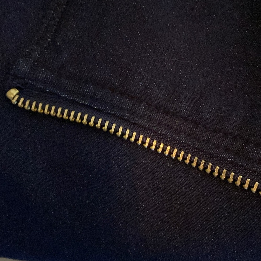 IMAN Denim Moto Jacket Dark Indigo Medium - Picture 11 of 12